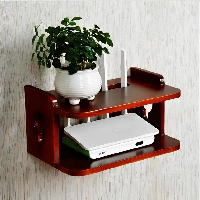 Wall Hanging Router Shelf For Office & Home, Set Top Box or Wi-Fi ...