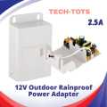 CCTV Weatherproof Power Supply Adapter DC 12V 5A 36W (1Ch Output, Outdoor) Waterproof.