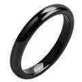 4mm 6mm Wide Steel Black Gold Inner And Outer Ball Ring Stainless Steel Smooth Curved Ring For Men Women.