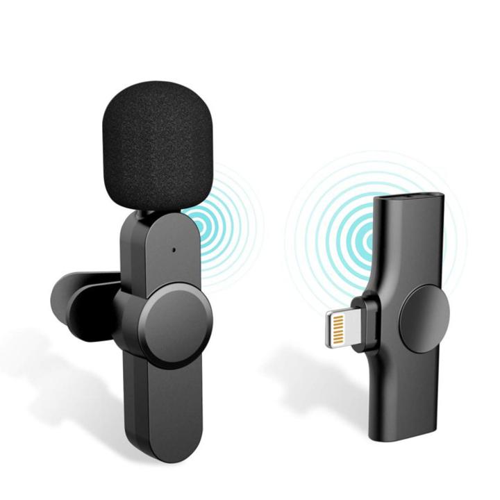 Lavalier Wireless Microphone Lightning Port Mic For Vlog / Live Show