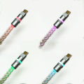 Diy Data Metal Usb Type C Connector With Led Charging Adapter Silver Gold Type-C Usb Metal Plug For Diy Cable.
