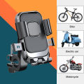 360° Rotatable Phone Holder for Motorcycle and ATV Scooter, Compatible with iPhone, Samsung 4" - 6.9", (Handlebar Version). 