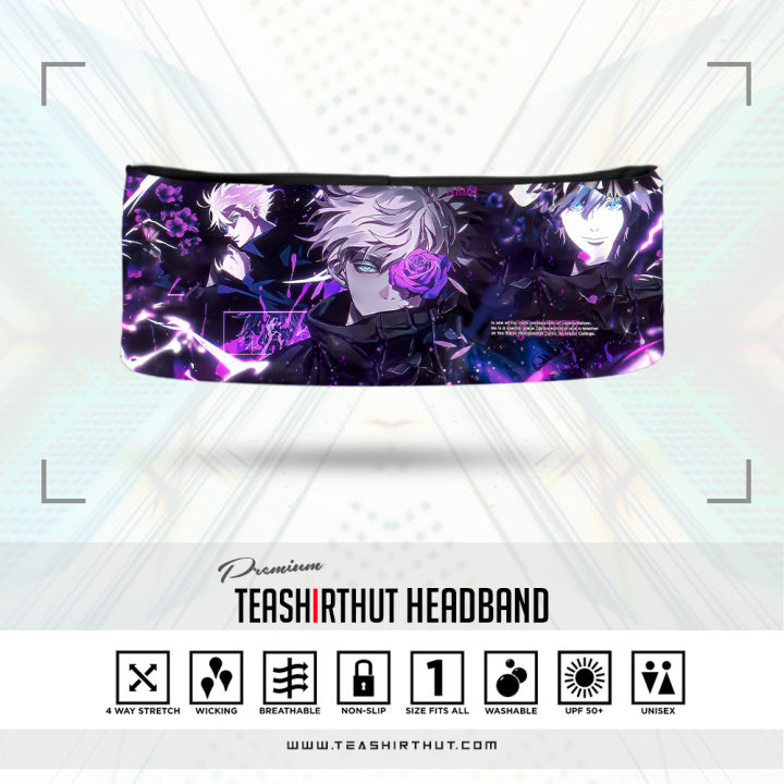 Satoru Gojo Jujutsu Kaisen Anime Headband by Teashirthut Fashion - Sports & Outdoor Headband