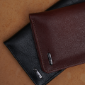 Zays Premium Genuine Leather Long Wallet for Men & Women | Elegant Design, Spacious Card & Mobile Slots | Durable Full-Grain Leather Chocolate.
