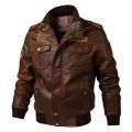 MA-1 Air Force Pilot Leather Jacket Men's Spring and Autumn Windproof Waterproof Motorcycle Riding Suit Casual Retro Work Top. 