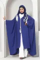 Hiba Royal Blue Cherry Georgette Abaya Women 1122 000061. 