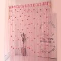 Door String Curtain Rose Flower Window Thread Curtain Hanging Curtain Valance Divider Decorative for party bedroom wedding. 