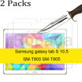 2PCS for Samsung galaxy tab S 10.5 SM-T800 SM-T805 Tempered glass screen protector 2.5D 9H 0.33 tablet front cover film. 