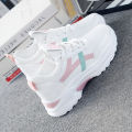 Sneakers women's ins tide 2024 spring new versatile korean version of daddy shoes student thick-soled casual little white shoes. 
