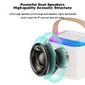 Y1 Mini Karaoke Microphone with Speaker RGB Lights Portable Karaoke Machine Bluetooth Stereo Sound Box For Home Family Singing. 