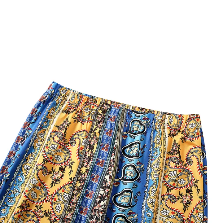 Women%20Boho%20Flare%20Pants%20High%20Waisted%20Stretch%20Bell%20Bottom%20Yoga%20Pants%20Hippie%20Flared%20Leggings%2070s%20Wide%20Leg%20Palazzo%20Pants%20Trousers%20-%20Image%205