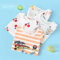 Infant and toddler combed cotton jumpsuit short-sleeved breathable male and female baby summer clothes and thin newborn pajamas for summer.