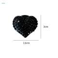 Car Vent Clip Love Heart Bling Delicate Air Vent Clip Black. 