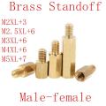 5-50pcs Hex Male to Female M2 M2.5 M3 M4 M5 M6 brass standoff spacer Hexagonal Stud Spacer Hollow lars-10mm. 