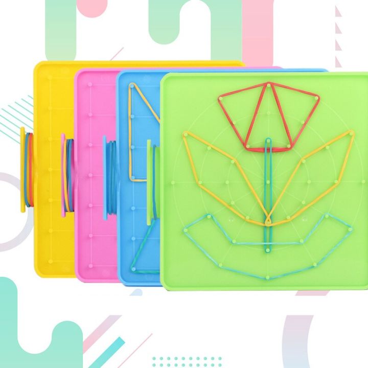 Kids%20Montessori%20Math%20Toys%20Geometry%20Cognition%20Plastic%20Toys%20Nail%20Board%20with%20Rubber%20Bands%20Children%20Early%20Educational%20Puzzle%20Game%20-%20Image%204