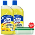(Tiffin Box Free) Lizol Disinfectant Floor & Surface Cleaner 2 X 500ml Citrus.