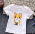 Lovely Kids T Shirt Hot Sale Cartoon Panda Graphic Tees Cute Milk Tea Printed Baby Boys Girls Children Toddler Clothes.