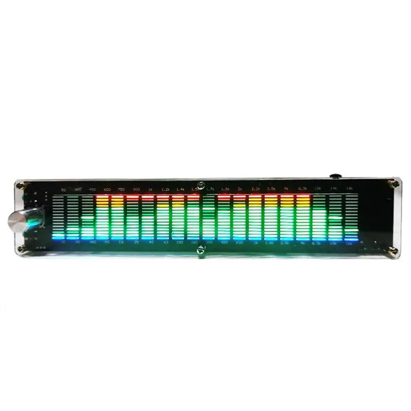 Visual Metronome Led LED Music Spectrum Light - 32-Bit Stereo VU Meter With Clock And ...