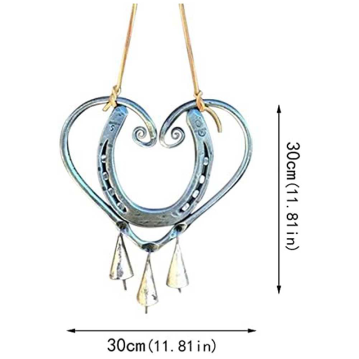 1%20Piece%20Lucky%20Love%20Wind%20Chime%20Metal%20Heart-Shaped%20Horseshoe%20Wind%20Chimes%20Garden%20Home%20Decoration%20-%20Image%203