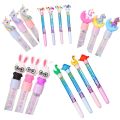 Unicorn & Others Cartoon Design Black Color Ink Glitter Pen. 