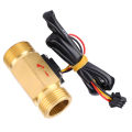 G3/4in Hall Effect Flow Rate Meter Male-Male Thread 1~30L/min Flow Sensor Gauge.
