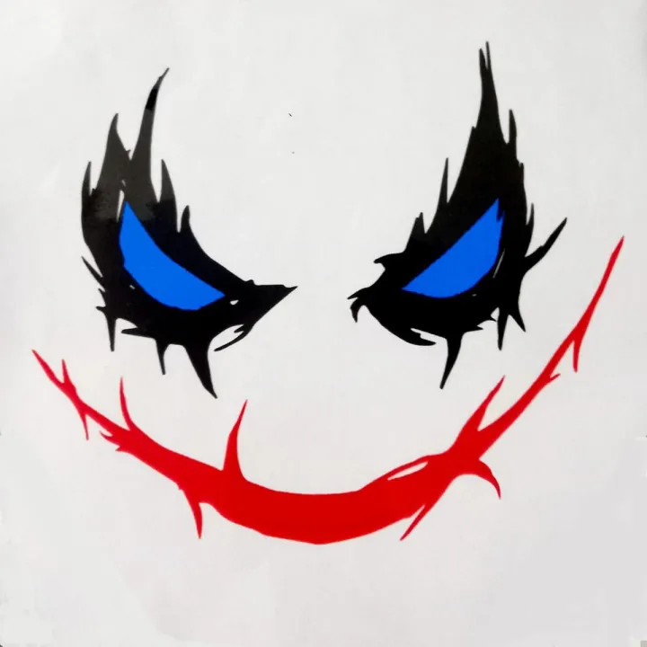 মোটরসাইকেলের জন্য হেডলাইট সজ্জা জোকার স্টিকার নাইট ভিশন। স্মাইল - bike ...