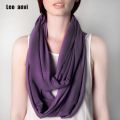 Leo anvi new men and women winter infinity scarf Fluorescent color cotton knitted fabric lady hijab shawls and wraps.