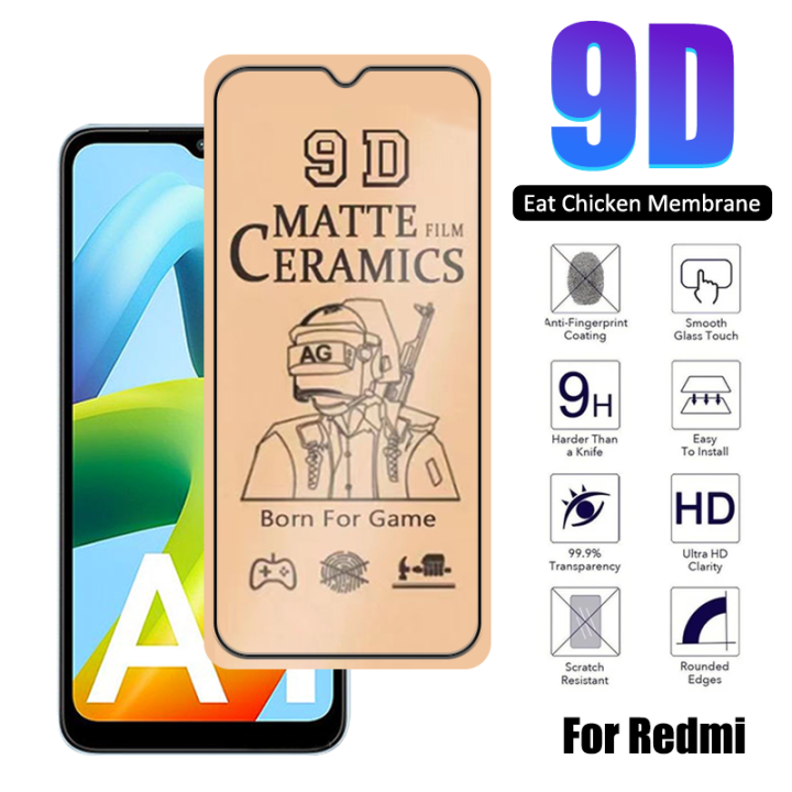 Ceramic Tempered Glass For Xiaomi Redmi 13C A2 A2+ A1+ 12 12C A1 10A 10 10C 9T 9C 9A 8A 7A Note 12s 12 11S 11 10 10S 9 9S 8 7 5G Pro Pro+ 4G 5G Max Matte Gaming Screen Protector