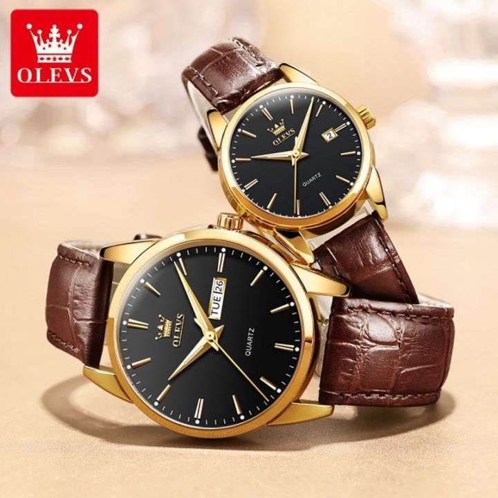 Inspired by olevd 2872G Chronograph Leather Belt Watch | Unboxing 2021 | Luxury Watch Reviews