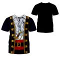 Men's Summer 3D Printed Captain T-Shirt Short Sleeve Clothing Casual Plus Size Cosplay Streetwear Fashion Outdoor Tees Tops.