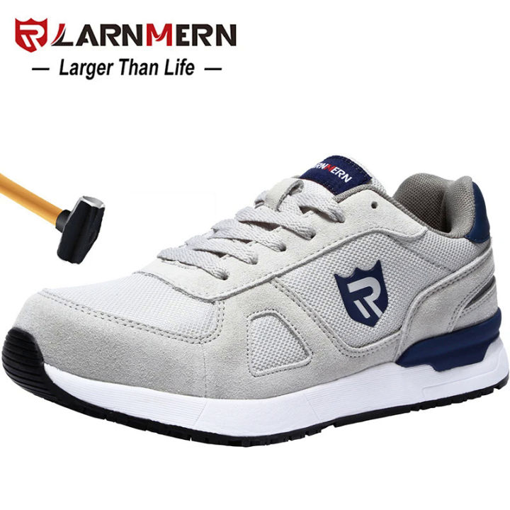 【selevn roind】 LARNMERN Winter Safety Shoes Men Slip On Steel Toe Shoes Women Construction Sneaker Breathable Lightweight AntiStatic Work Shoe