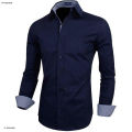 Dark Blue Long Sleeve Casual Shirt.