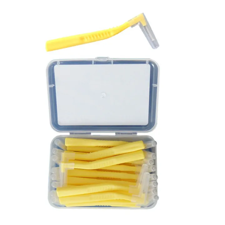 .ASUS%20L%20Shape%20Push-Pull%20Interdental%20Brush%2020Pcs/Box%20Oral%20Care%20Teeth%20Whitening%20Dental%20Tooth%20Pick%20Tooth%20Orthodontic%20Toothpick%20Toothbrush%20Yellow%20-%20Image%206