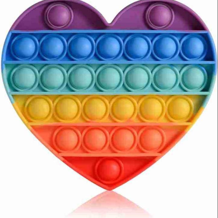 Pop It Push Pop Bubble Fidget Sensory Toy - Love