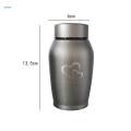 Pet Urns Stainless Steel Keepsake Urn Waterproof Pet Ash Urn Ash Container Gray. 