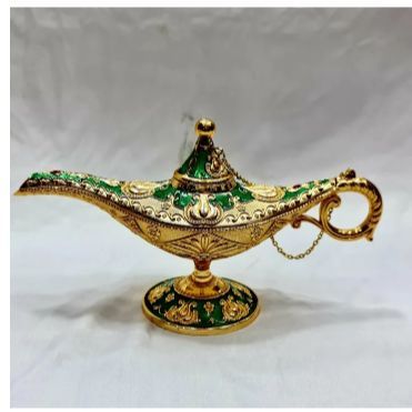 Aladin Lamp / Prodip Showpiece Magic Lamp/ Classic Metal Carved Aladdin Lamp Light Wishing Tea Oil Pot and jewelry box