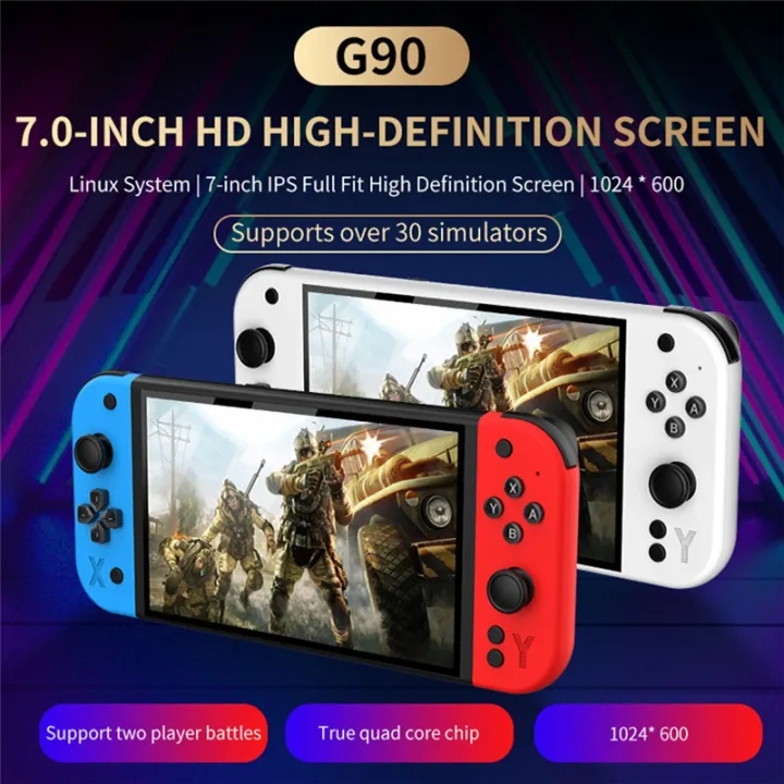 G90%20Portable%20Game%20Console%20Arcade%207%20Inch%20Screen%20over%2030%20Simulators%20Retro%20Gaming%20Controller%20for%20/PS/N64/%20White%20-%20Image%202