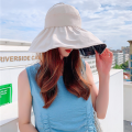Summer Double-layer Fisherman Hat Women's Empty Top Sun Hat Outdoor UV Protection Foldable Sunshade Hat Sunscreen Sun Hat. 