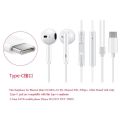 Earphone USB Type-C Jack In Ear Headphone Headset Mic Volume Huawei Nova 5T P30 P20 Pro.