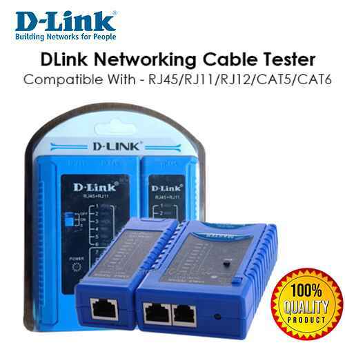 D-Link Network Cable Tester Compatible For RJ45/RJ11/RJ12/CAT5/CAT6