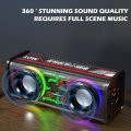 V8 Transparent Mecha Wireless Bluetooth Speaker Sound Light Rhythm Subwoofer TWS Stereo Cyberpunk Music Center Hands-free Call.
