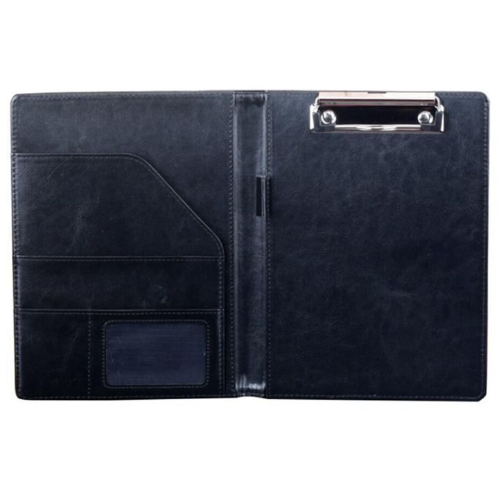 2Pcs%20A5%20Document%20Bag%20File%20Folder%20Clipboard%20Business%20Office%20Financial%20School%20Supplies%20-%20Black%20&%20Blue%20-%20Image%203