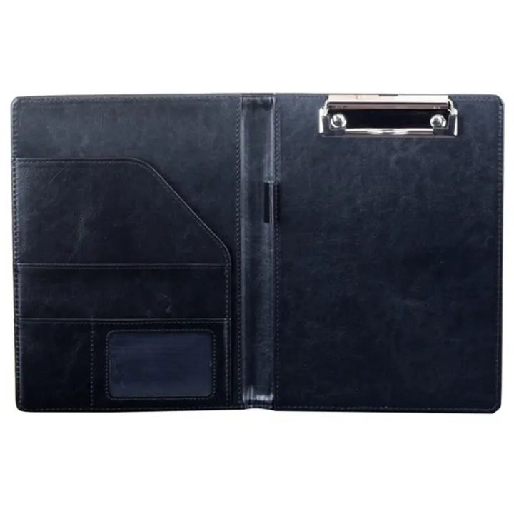 2Pcs%20A5%20Document%20Bag%20File%20Folder%20Clipboard%20Business%20Office%20Financial%20School%20Supplies%20-%20Black%20&%20Blue%20-%20Image%203