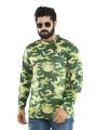 Printed full sleeve tshirt for men | Olive color tshirt for men. 