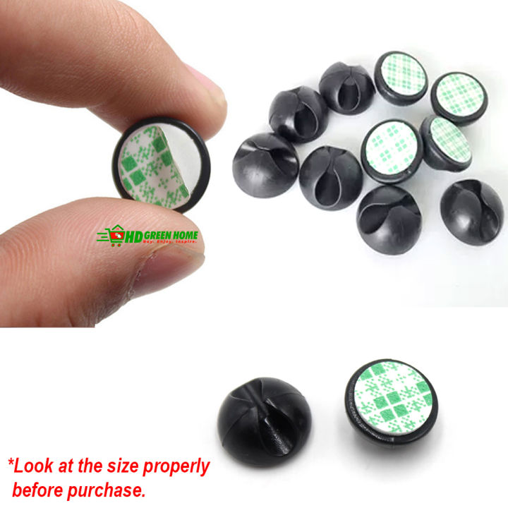 5%20pcs%20x%20Small%20Cable%20Holder%20Clip%201-Hole%20Self%20Adhesive%20Wire%20Cable%20Cord%20Organizer%20Clips%20-%20Image%203