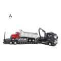 【Funny Bunny Toy Store】Pull-back Design Construction Trailer Moving Joints Head Construction Trailer Model for Kids.