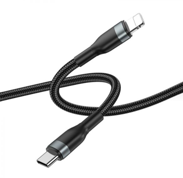 C to lightning cable WIWU WI-C017 30W C to Lightning Fast Charging Cable-120cm Usb Data Cable 30W USB C to Lightning Fast Charging Cable (Black Color)