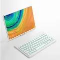 Wireless Keyboard and Mouse Set: Compact Bluetooth Keyboard (Rechargeable) with Matching Mouse. English Ergonomic Design for a Comfortable Experience on iPad, Tablets, Phones, Laptop, Android, iOS, and Windows. 