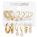 1 set 9 Pairs Big Earring for Women and Girls.