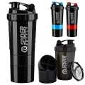 NEW SPORTS/Spider Water Bottle Shaker Cups Sports Cup Portable 500ml Removable Three Protein Powder. 